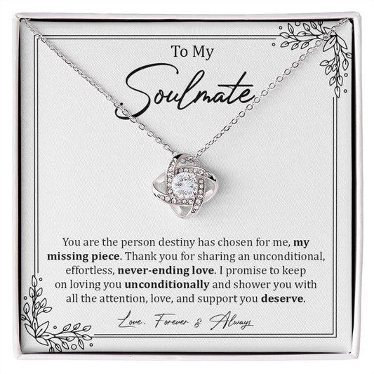My Soulmate | You're the missing piece - Love Knot Necklace