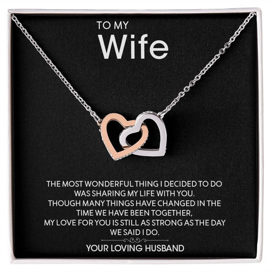 My Wife | You are the strongest - Interlocking Hearts necklace